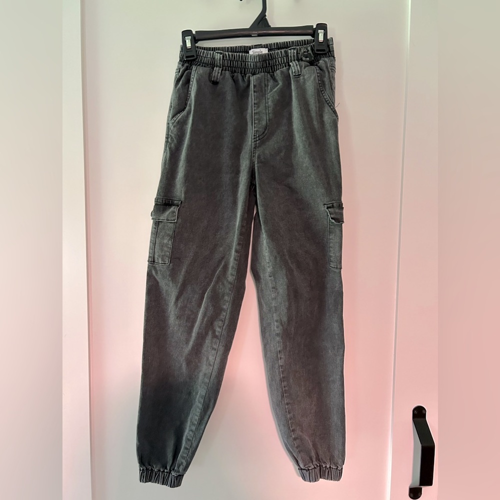 Denim Cargo Pants